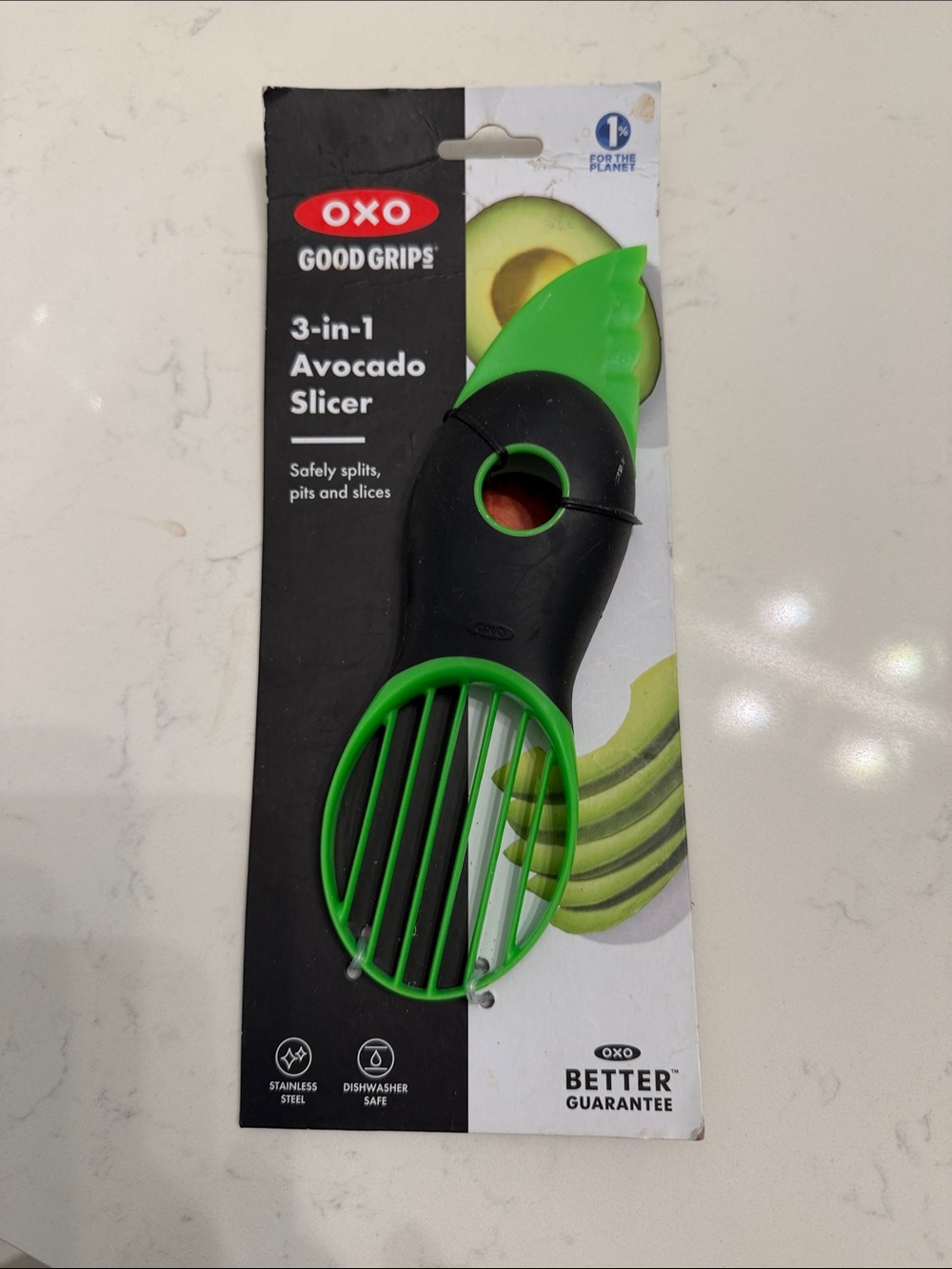 OXO Good Grips 3-in-1 Avocado Slicer - Black and Green
